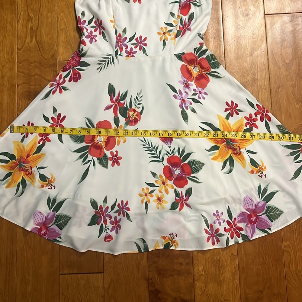Old Navy Off White Floral Mini Sundress Size M Cottage-core Fairy Boho Country - Picture 7 of 15